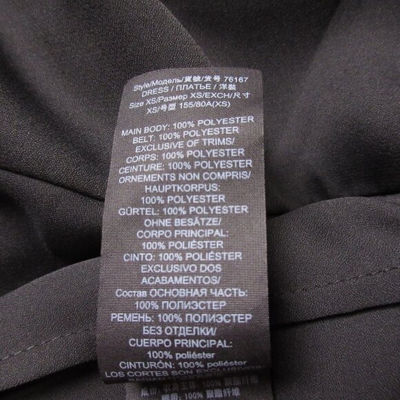 NWT Tory Burch Puffed-sleeve Tunic Dress in Black Belted Gold Trim Midi XS $498 - Picture 8 of 8